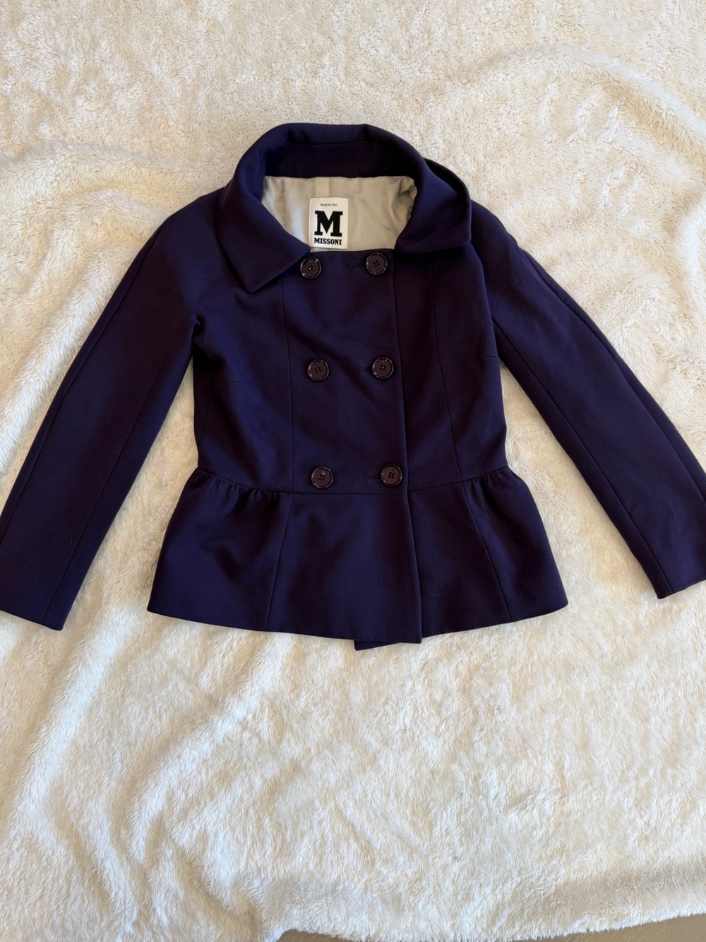 Missoni 1990s vintage purple peplum jacket